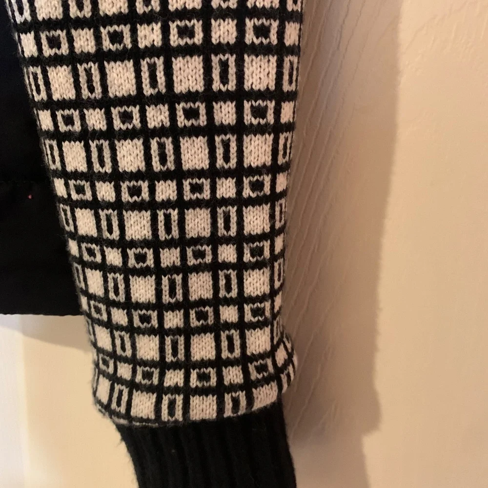 Tory Burch Black/Ivory Down Jacket sz 6